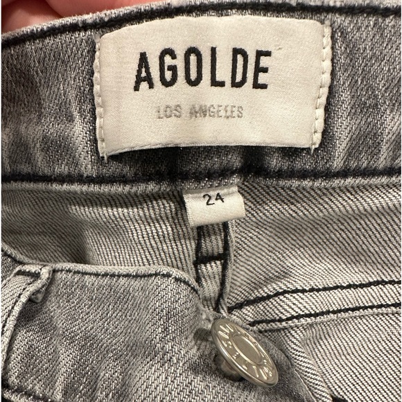 Agolde Nico High Rise Slim in Risk (gray) size 24 - Picture 2 of 4